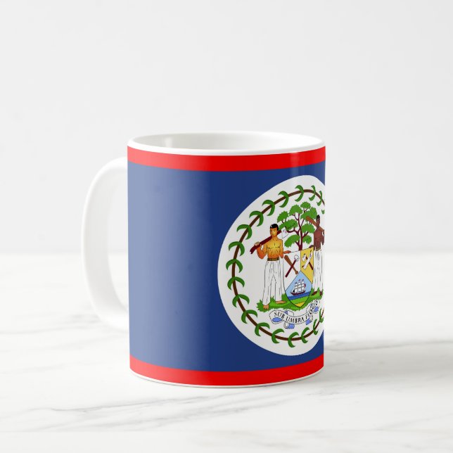Belize flag country symbol coffee mug (Front Left)
