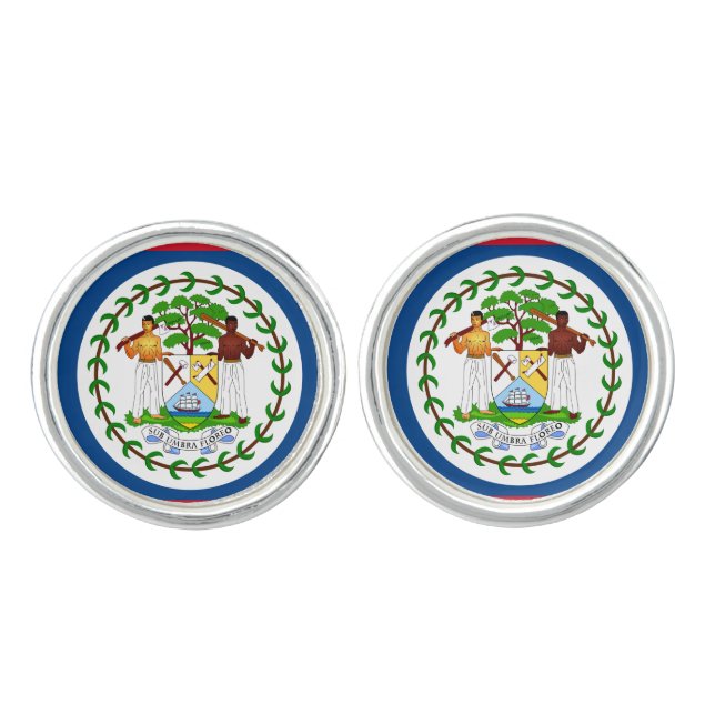 Belize Flag Cufflinks (Front)