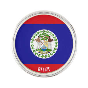 Belize Flag Elegant Patriotic Lapel Pin