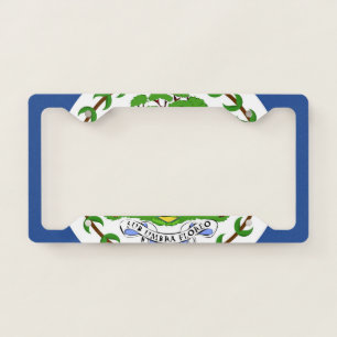 Belize Flag Emblem License Plate Frame