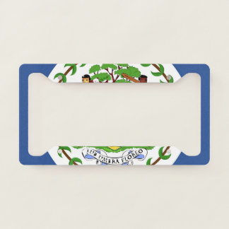 Belize Flag Emblem License Plate Frame