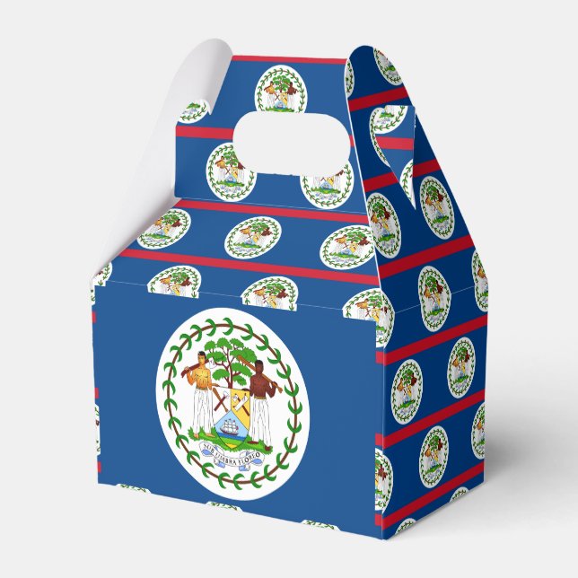 Belize Flag Favor Boxes (Back Side)