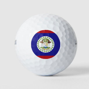 Belize flag golf balls