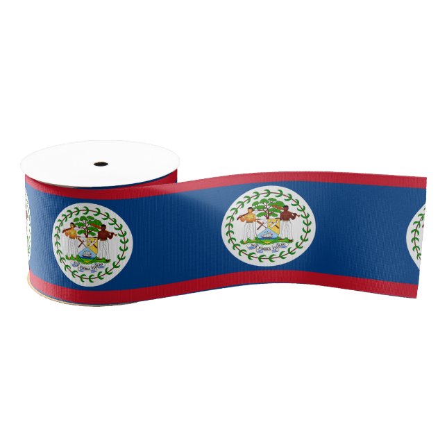 Belize flag grosgrain ribbon (Spool)
