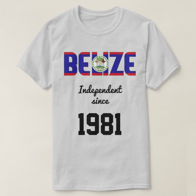 Belize Flag Independence Celebration T-Shirt (Design Front)