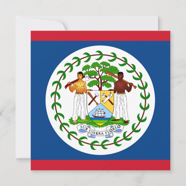 Belize Flag Invitation (Front)