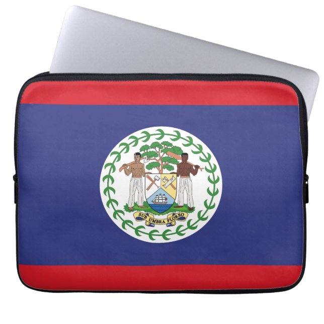 Belize Flag Laptop Sleeve (Front)
