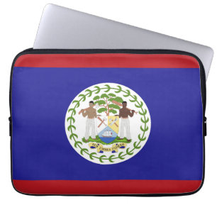 Belize flag laptop sleeve