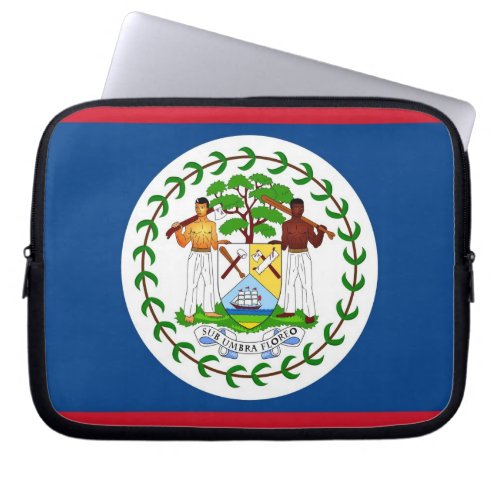 Belize Flag Laptop Sleeve