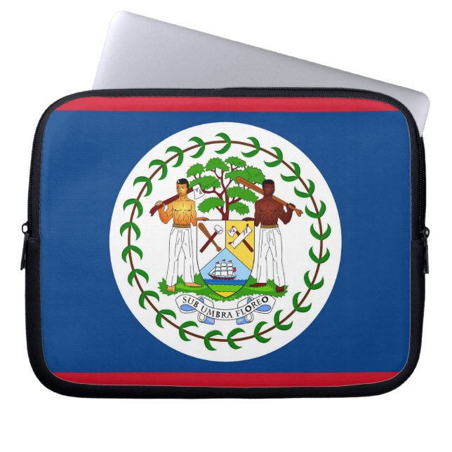 Belize Flag Laptop Sleeve (Front)