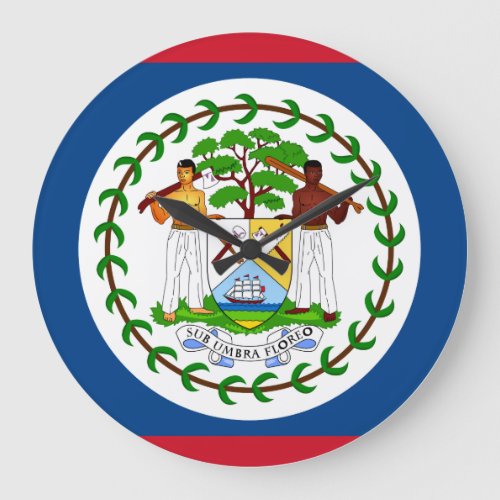 Belize Flag Large Clock