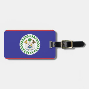 Belize flag luggage tag
