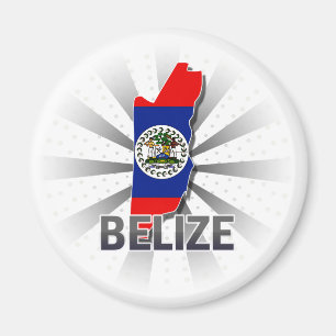Belize Flag Map 2.0 Magnet