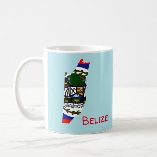 Belize Flag Map Coffee Mug