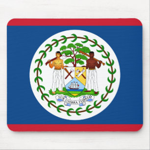 Belize Flag Mouse Pad