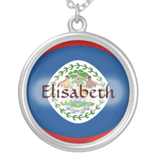 Belize Flag + Name Necklace