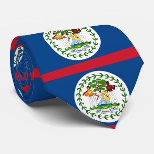 Belize flag neck tie