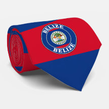 Belize Flag Neck Tie, Stylish Belize Tie.