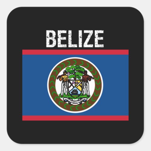 Belizeflag of Belize Square Sticker