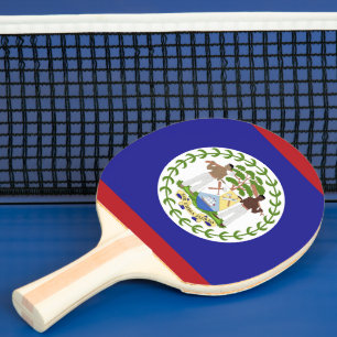 Belize flag ping pong paddle
