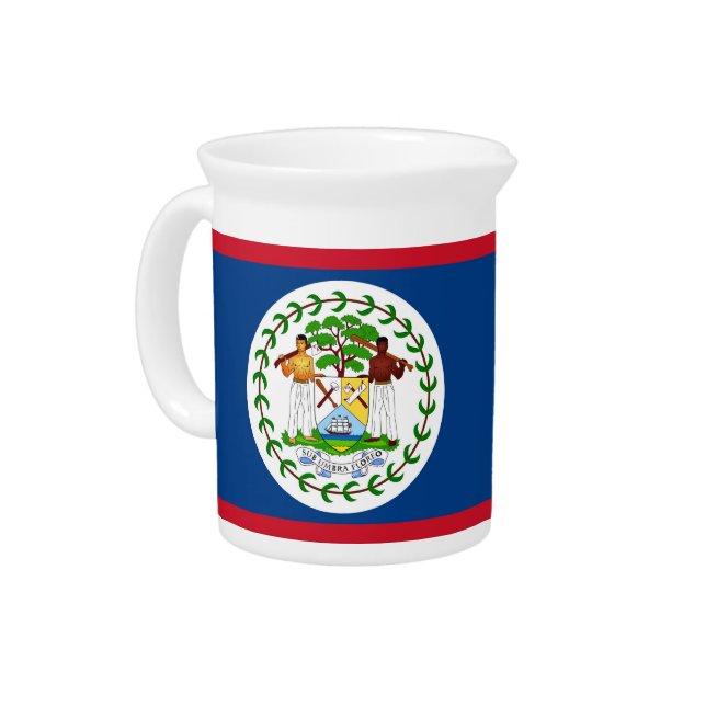 Belize Flag Pitcher (Left)