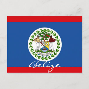 Belize flag postcard