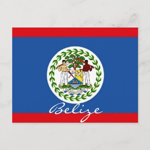 Belize flag postcard