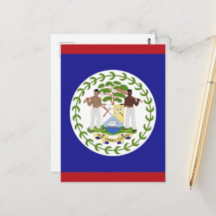Belize flag postcard