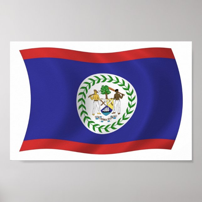 Belize Flag Poster Print (Front)