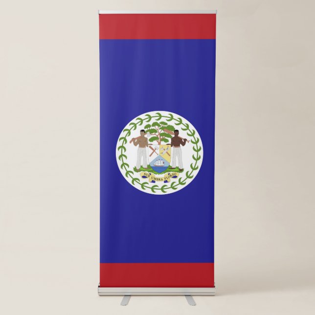 Belize flag retractable banner (Front)