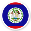 Belize Flag Round Sticker