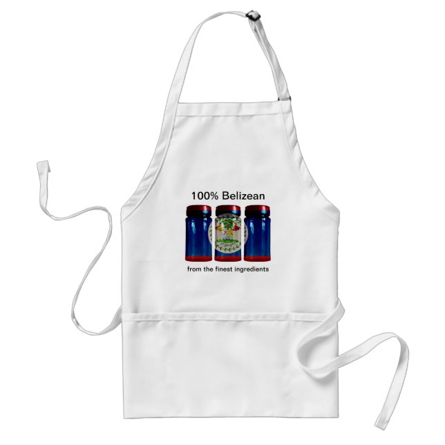 Belize Flag Spice Jars Apron (Front)