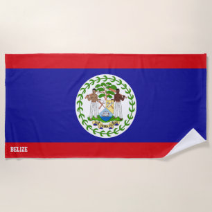 Belize Flag Splendid Patriotic Beach Towel