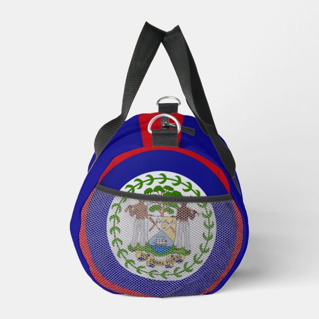 Belize Flag Stadium  Duffle Bag (Right)
