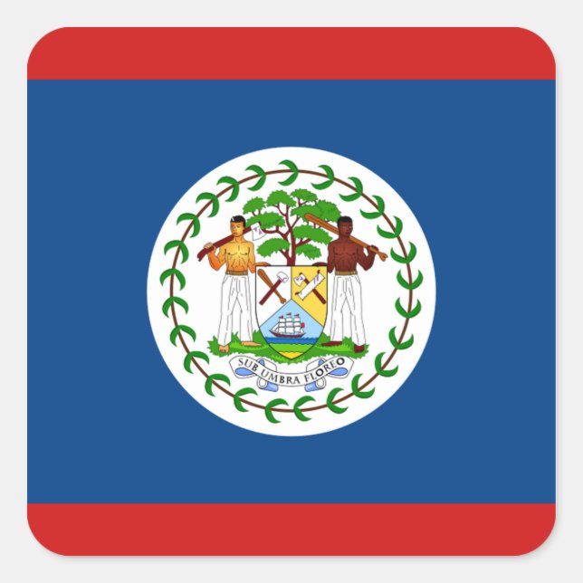 Belize Flag Sticker (Front)