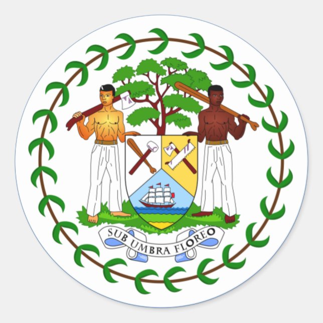 Belize Flag Sticker (Front)