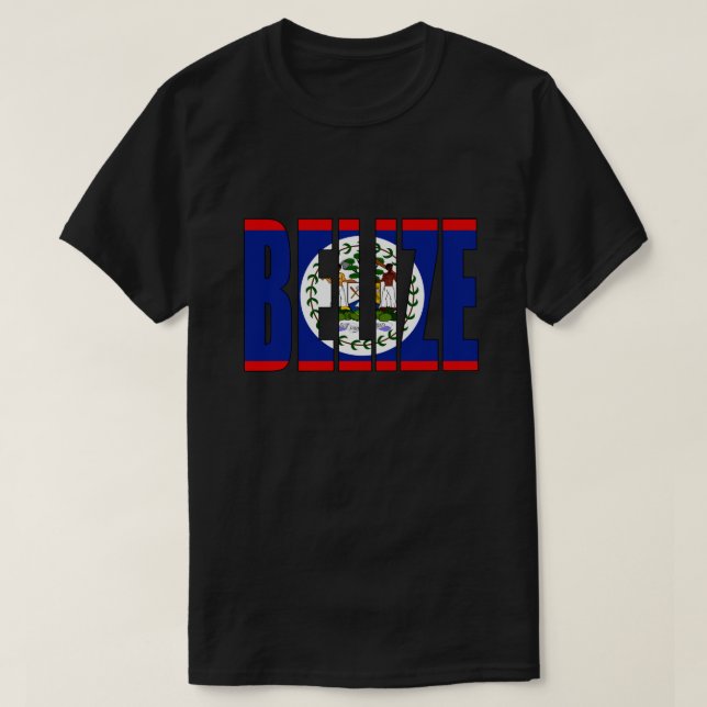 BELIZE FLAG T-Shirt (Design Front)