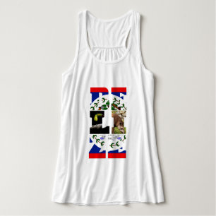 Belize Flag, Tapir & Toucan Bird T-Shirt Tank Top