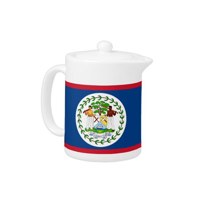 Belize Flag Teapot (Left)