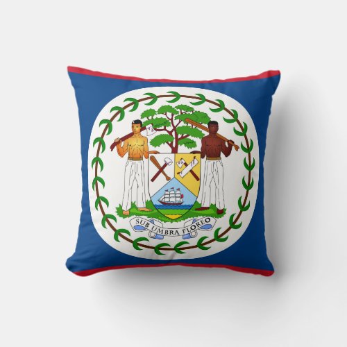 Belize Flag Throw Pillow