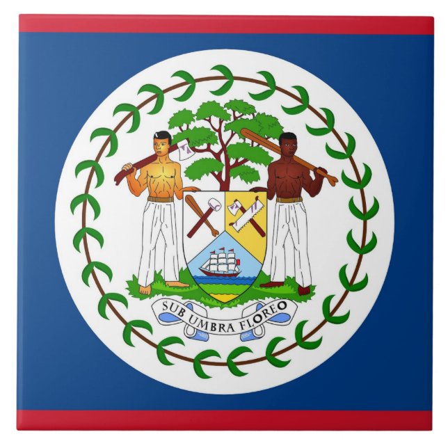Belize Flag Tile (Front)