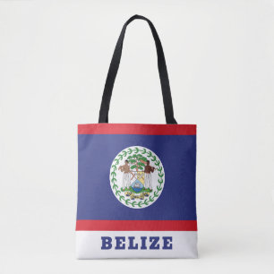 Belize Flag Tote Bag
