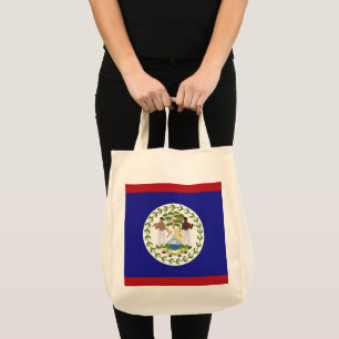 Belize flag tote bag