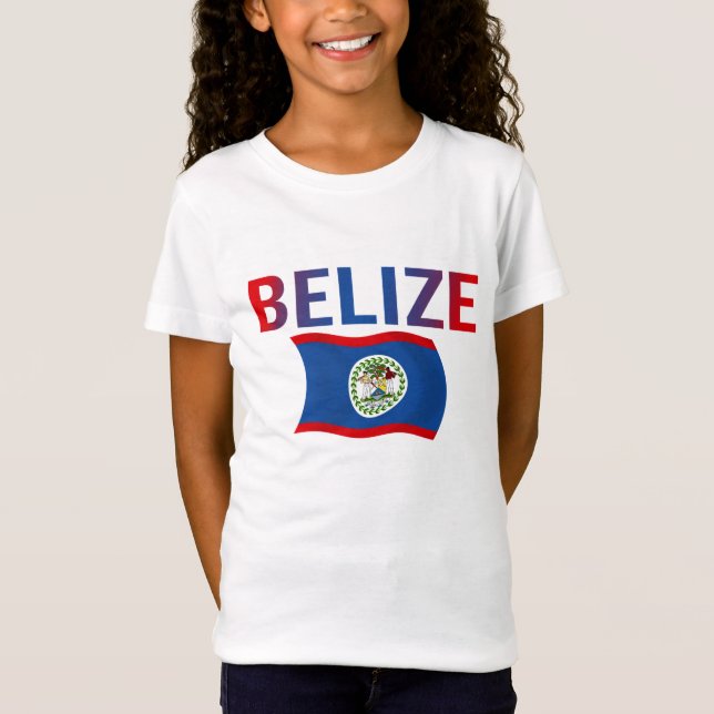 Belize Flag - Tri-Color T-Shirt (Front)