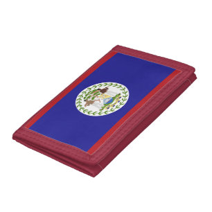 Belize flag trifold wallet
