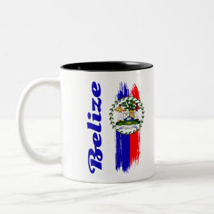 Belize Flag Two-Tone Coffee Mug
