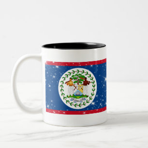 Belize Flag Two-Tone Coffee Mug