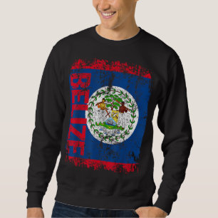 BELIZE Flag Vintage Distressed BELIZE Sweatshirt