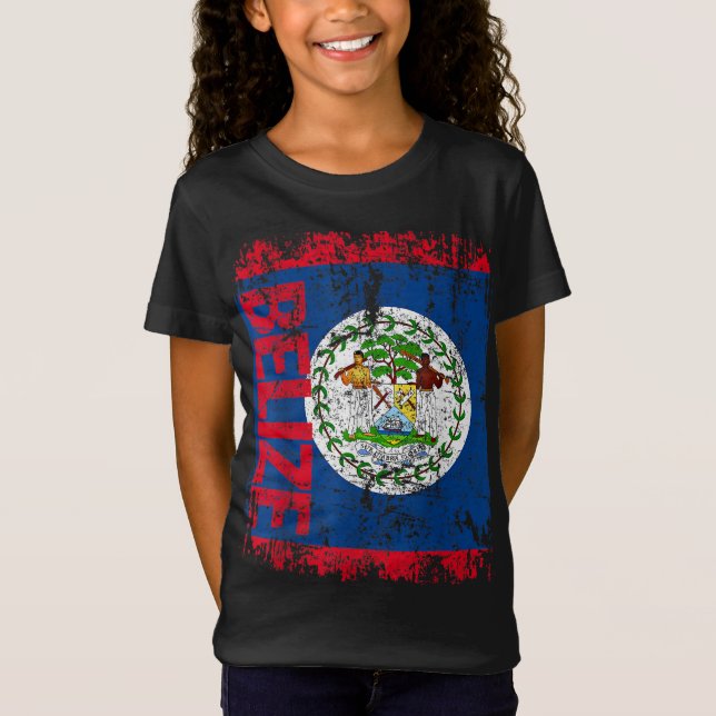 BELIZE Flag Vintage Distressed BELIZE T-Shirt (Front)