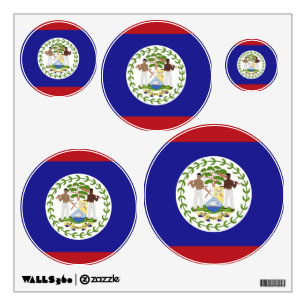 Belize flag wall decal